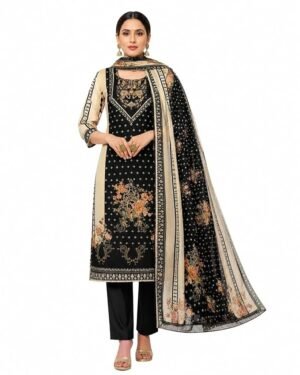 Women Cotton Straight Printed Suit with Pant Dupatta Set